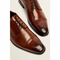 Moss Bros Brown John White Lucan Brogue Shoes -Moss Bros shop unnamed file 1478
