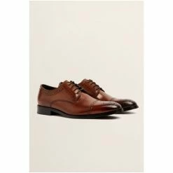 Moss Bros Brown John White Lucan Brogue Shoes -Moss Bros shop unnamed file 1480