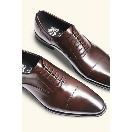 Moss Bros Moss John White Guildhall Brown Oxford Shoes 3 Moss Bros Moss John White Guildhall Brown Oxford Shoes - Image 3
