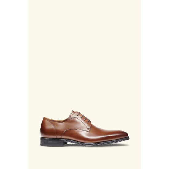 Moss Bros Moss Brown Alberta Performance Derby Shoes 1 Moss Bros Moss Brown Alberta Performance Derby Shoes
