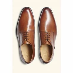 Moss Bros Moss Brown Alberta Performance Derby Shoes 6 Moss Bros Moss Brown Alberta Performance Derby Shoes -Moss Bros shop unnamed file 1500