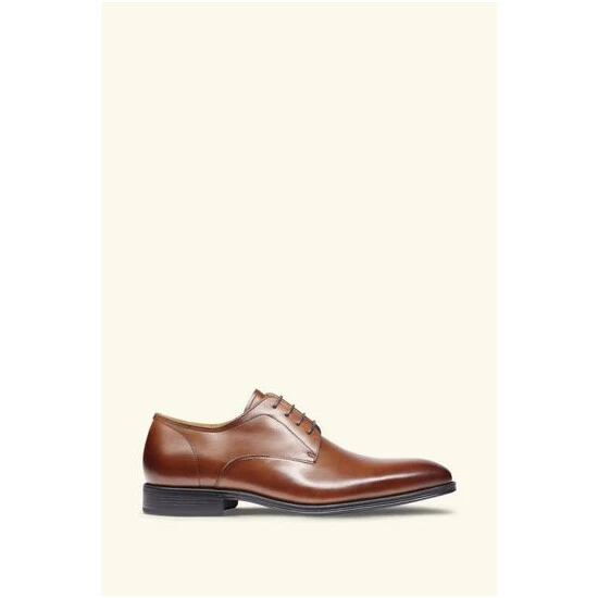 Moss Bros Moss Brown Alberta Performance Derby Shoes 4 Moss Bros Moss Brown Alberta Performance Derby Shoes - Image 4