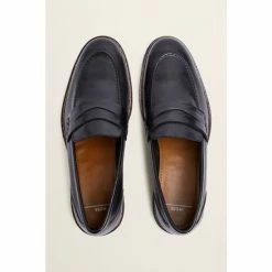 Alternative view of Moss Bros Moss Black Budapest Loafers