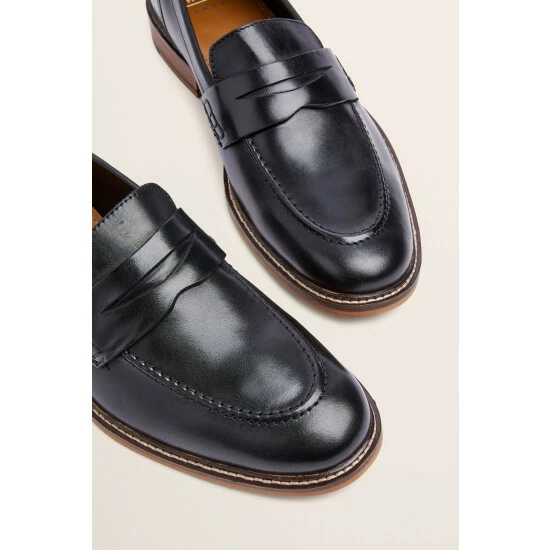 Moss Bros Moss Black Budapest Loafers 3 Moss Bros Moss Black Budapest Loafers - Image 3