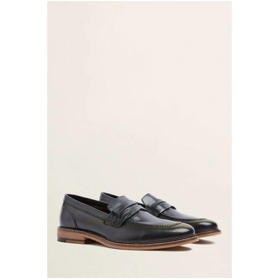 Moss Bros Moss Black Budapest Loafers 6 Moss Bros Moss Black Budapest Loafers - Image 6