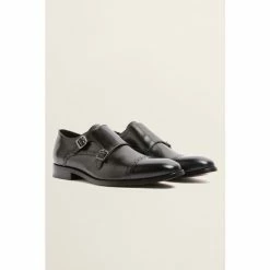 Moss Bros John White Alderney Black Shoes