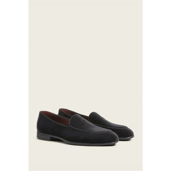 Moss Bros Moss Belgravia Black Velvet Dress Slipper 1 Moss Bros Moss Belgravia Black Velvet Dress Slipper