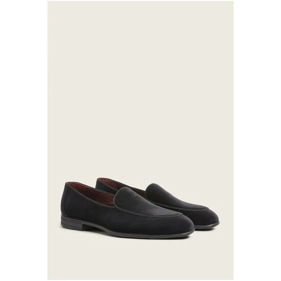 Moss Bros Moss Belgravia Black Velvet Dress Slipper 5 Moss Bros Moss Belgravia Black Velvet Dress Slipper - Image 5