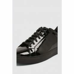 Moss Bros Chelsea Patent Black Trainers -Moss Bros shop unnamed file 1530