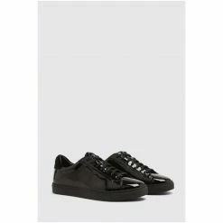 Moss Bros Chelsea Patent Black Trainers -Moss Bros shop unnamed file 1532