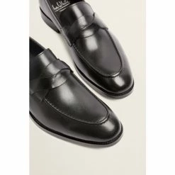Moss Bros John White Charlie Black Loafers -Moss Bros shop unnamed file 1551