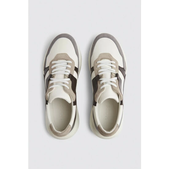 Moss Bros Brighton White Chunky Trainers 2 Moss Bros Brighton White Chunky Trainers - Image 2