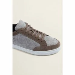 Moss Bros Moss Biella Guabello Grey Texture Trainers -Moss Bros shop unnamed file 1561