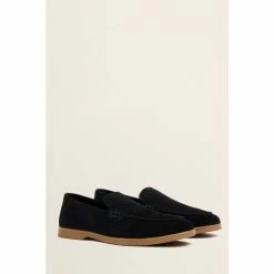 Moss Bros Moss Lewisham Blue Suede Casual Loafers