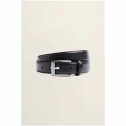 Moss Bros Moss Black Leather Belt -Moss Bros shop unnamed file 1575