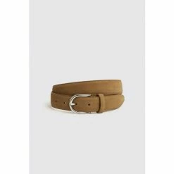 Moss Bros Made In England Tobacco Suede Brown Belt