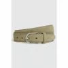 Moss Bros Grey Made In England Dove Suede Belt