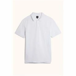 Moss Bros Moss White Pique Polo Shirt -Moss Bros shop unnamed file 1606