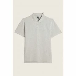 Moss Bros Moss Grey Melange Pique Polo Shirt -Moss Bros shop unnamed file 1610