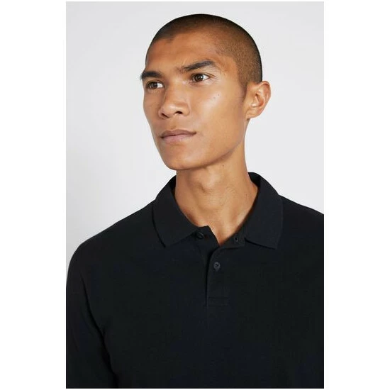 unnamed-file-1614.jpg Moss Bros Moss Black Pique Polo Shirt -Moss Bros shop unnamed file 1614