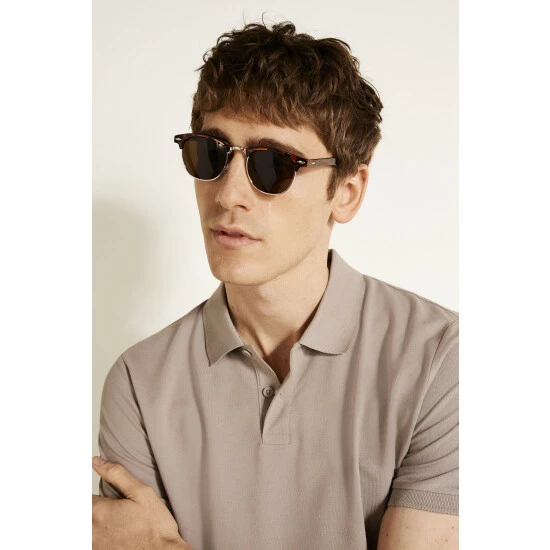 Moss Bros Moss Granite Grey Pique Polo Shirt 3 Moss Bros Moss Granite Grey Pique Polo Shirt - Image 3