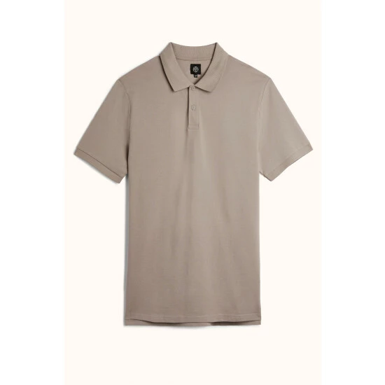 Moss Bros Moss Granite Grey Pique Polo Shirt 4 Moss Bros Moss Granite Grey Pique Polo Shirt - Image 4