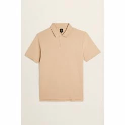 Moss Bros Moss Beige Pique Polo Shirt -Moss Bros shop unnamed file 1626