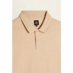 Moss Bros Moss Beige Pique Polo Shirt -Moss Bros shop unnamed file 1627