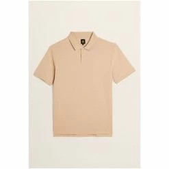 Moss Bros Moss Beige Pique Polo Shirt -Moss Bros shop unnamed file 1628