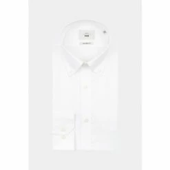 Moss Bros Moss Tailored Fit White Button Down Zero Iron Shirt