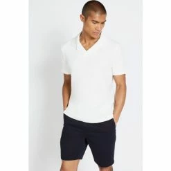 Moss Bros Moss Ecru Terry Towelling Polo Shirt