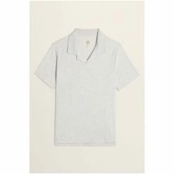 Moss Bros Moss Light Grey Terry Towelling Polo Shirt -Moss Bros shop unnamed file 1639