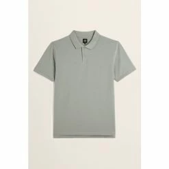 Moss Bros Moss Grey Pique Polo Shirt -Moss Bros shop unnamed file 1648