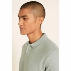 Moss Bros Moss Sage Green Pique Polo Shirt -Moss Bros shop unnamed file 1654