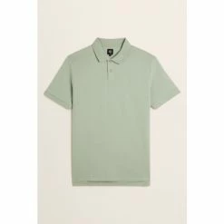Moss Bros Moss Sage Green Pique Polo Shirt -Moss Bros shop unnamed file 1655