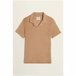 Moss Bros Moss Camel Brown Terry Towelling Polo Shirt -Moss Bros shop unnamed file 1666