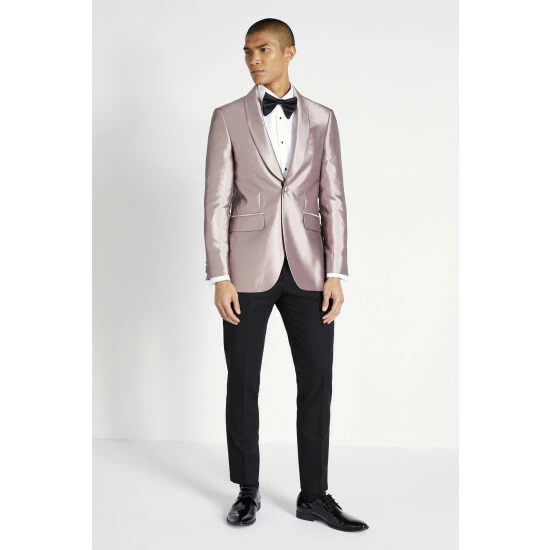 Moss Bros Moss Pink Champane Slim Fit Jacket 3 Moss Bros Moss Pink Champane Slim Fit Jacket - Image 3