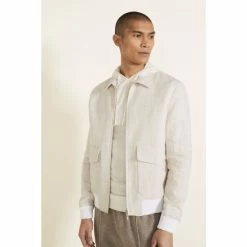 Moss Bros Natural Bomber Jacket