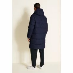 Moss Bros Moss Navy Flannel Long Puffer Jacket 2 Moss Bros Moss Navy Flannel Long Puffer Jacket -Moss Bros shop unnamed file 1730