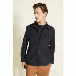 Moss Bros Moss Blue Flannel Jacket