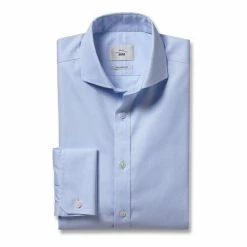 Moss Bros Tailored Fit Sky Blue Double Cuff Non-Iron Twill Shirt 9 Moss Bros Tailored Fit Sky Blue Double Cuff Non-Iron Twill Shirt -Moss Bros shop unnamed file 176