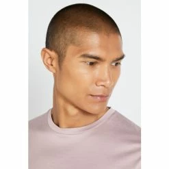 Moss Bros Moss Pink Rose Mercerised Crew Neck T-Shirt -Moss Bros shop unnamed file 1777