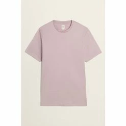 Moss Bros Moss Pink Rose Mercerised Crew Neck T-Shirt -Moss Bros shop unnamed file 1778