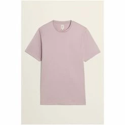 Moss Bros Moss Pink Rose Mercerised Crew Neck T-Shirt -Moss Bros shop unnamed file 1779