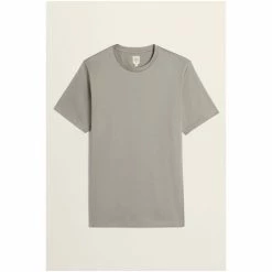 Moss Bros Moss Green Sage Mercerised Crew-Neck T-Shirt -Moss Bros shop unnamed file 1782
