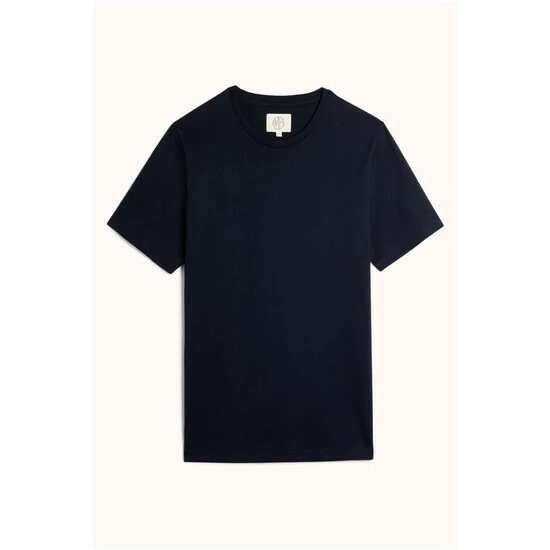 Moss Bros Moss Navy Crew Neck T-Shirt 6 Moss Bros Moss Navy Crew Neck T-Shirt - Image 6