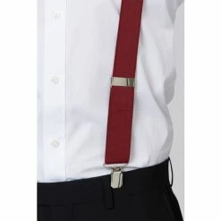 Moss Bros Moss Red Clip-On Braces 2 Moss Bros Moss Red Clip-On Braces -Moss Bros shop unnamed file 1799