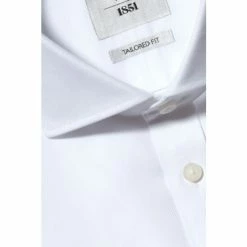 Alternative view of Moss Bros Moss Tailored Fit White Textured Zero Iron Shirt