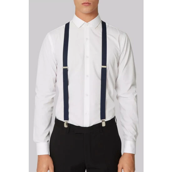 unnamed-file-1819.jpg Moss Bros MOSS Navy Plain Skinny Braces -Moss Bros shop unnamed file 1819