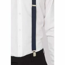 Moss Bros MOSS Navy Plain Skinny Braces 3 Moss Bros MOSS Navy Plain Skinny Braces -Moss Bros shop unnamed file 1822